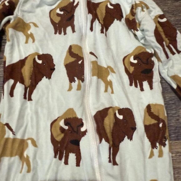 KicKee Pants Buffalo Print 6-9 Months Footie Pajamas - Picture 3 of 4